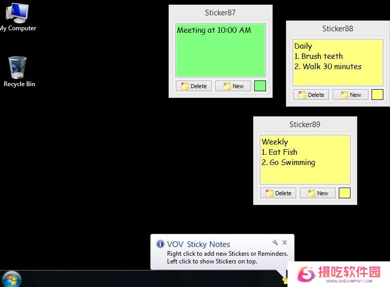 VovSoft Sticky Notes绿色版(桌面便签工具)