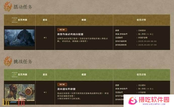 《怪物猎人：荒野》第一弹大型更新将于4月4日发布