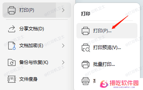 从Excel菜单中进入打印预览