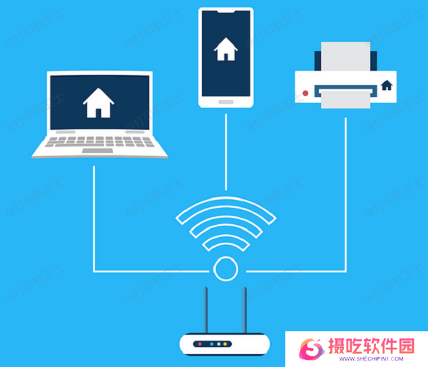 确保电脑与打印机连接在同一局域网中
